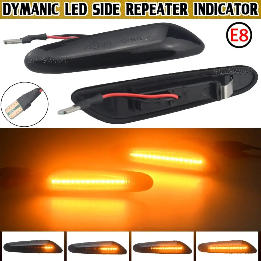 LED Turn Signal Side Marker Light Dynamic Flasher Blinker For BMW E46 E60 E61 E90 E91 E81 E87 E82 E88 E83 E84 E92 E93 X3 X1 by InterCyprus Trading Ltd