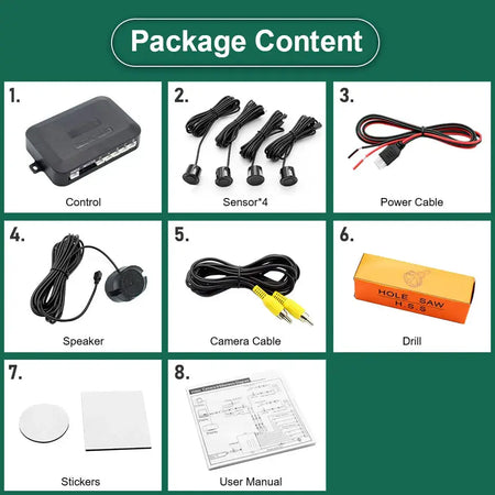 AHD Car Video Parking Sensor With Backup Monitor And Reverse Warning Display by InterCyprus Trading Ltd