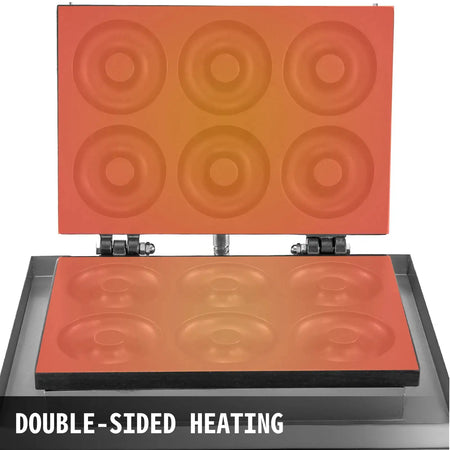 6 Hole Electric Donut Maker Nonstick Stainless