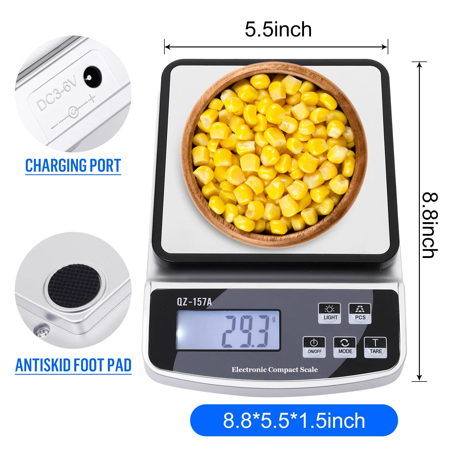 Waterproof Kitchen Scale 15KG/3KG