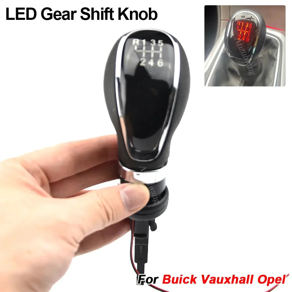 Leds Gear Shift Knob 5/6 Speed Manual For Vauxhall Opel Buick Excelle Astra Insignia by InterCyprus Trading Ltd