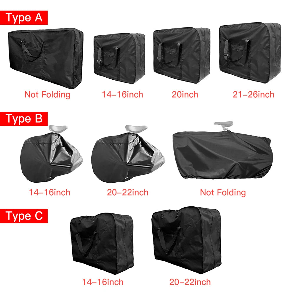 Folding Bike Travel Bag Fits 14-26 Inch Bikes &ndash; Rainproof