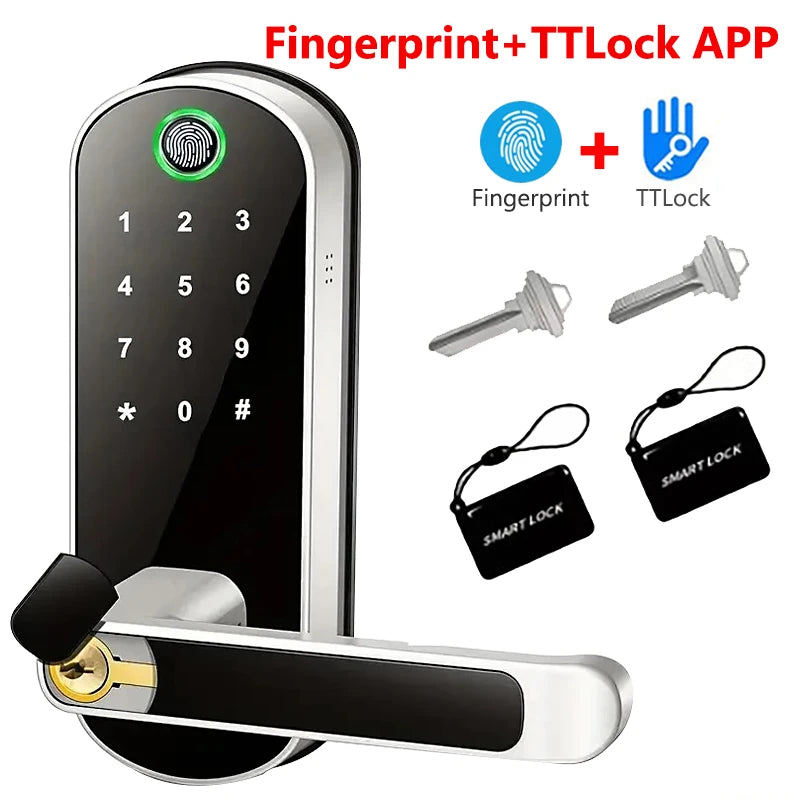 Tuya Smart Fingerprint Door Lock GS313 - Keyless Entry TTLock Fingerprint-S