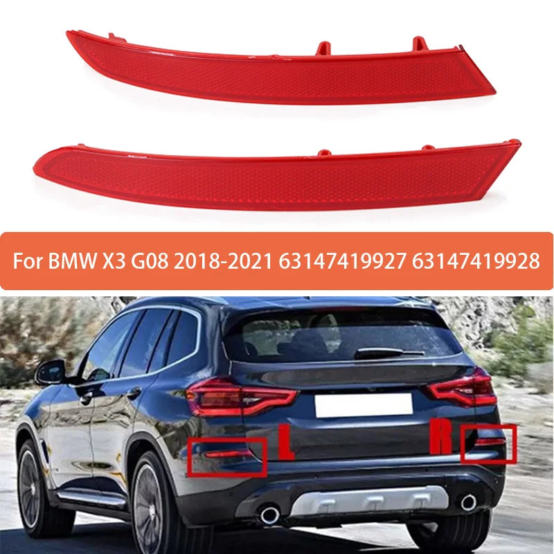 Zadnje odbijače reflektivne opozorilne trakove za BMW X3 G08 2018-2021