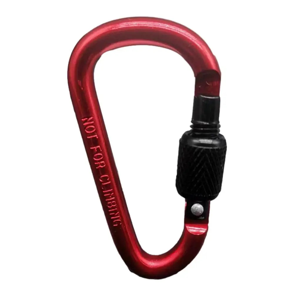 Outdoor Climbing Carabiner D Shaped Paracord Tensioner Key Chain Clip Aluminum Alloy Guylines Tensioner Camp Mountaineering Hook Red / CN (Origin)