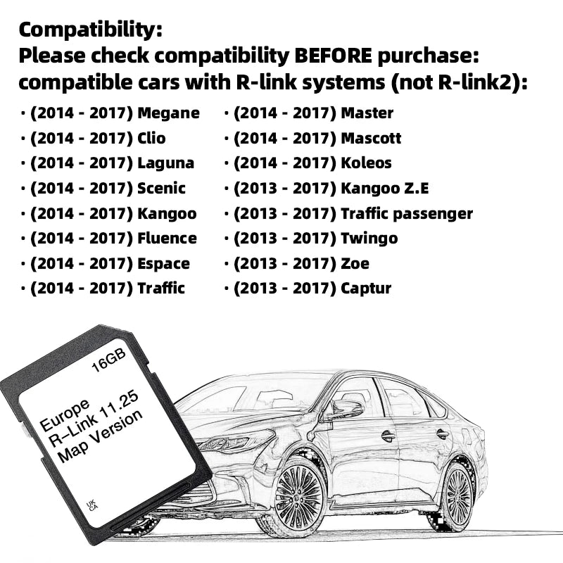 R-Link 11.25 Renault Mascott Navi Card &ndash; Europe Update 2024