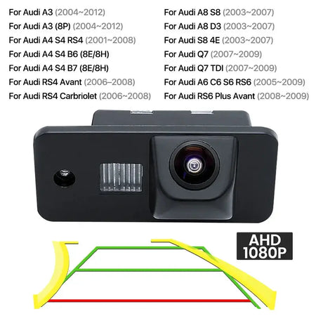 AHD 1080P Car License Plate Light Rear View Reverse Backup Camera For Audi A3 A4 A6 A8 Rs4 RS6 Q5 Q7 2001-2009 Android Unit by InterCyprus Trading Ltd
