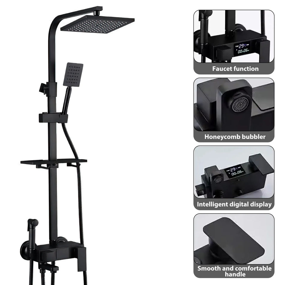 Banyo Duş Sistemi – 4 Modlu Termostatik Ekran