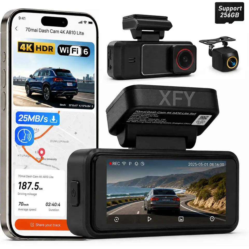 Dual 4K+2K Dash Cam With Starvis 2 Night Vision And Oled Display by InterCyprus Trading Ltd