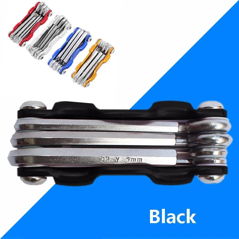 Набор инструментов для велосипеда 7 в 1 с хромованадиевыми ключами, легкий портативный