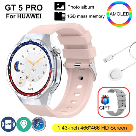 GT 5 Pro 2025 &ndash; 24h Blood Pressure Monitoring And NFC GPS Pink / NFC 400mAh