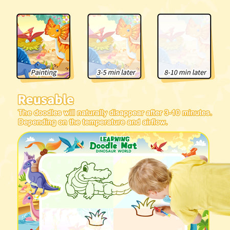 Coolplay Magic Water Drawing Mat &ndash; Reusable Educational Painting Board