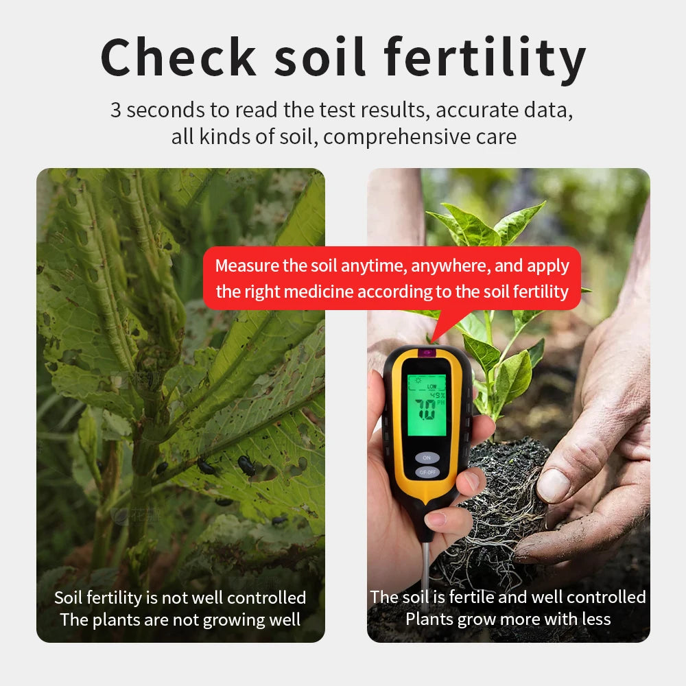 6 In 1 Soil Tester &ndash; All In One Garden Sensor For Plants