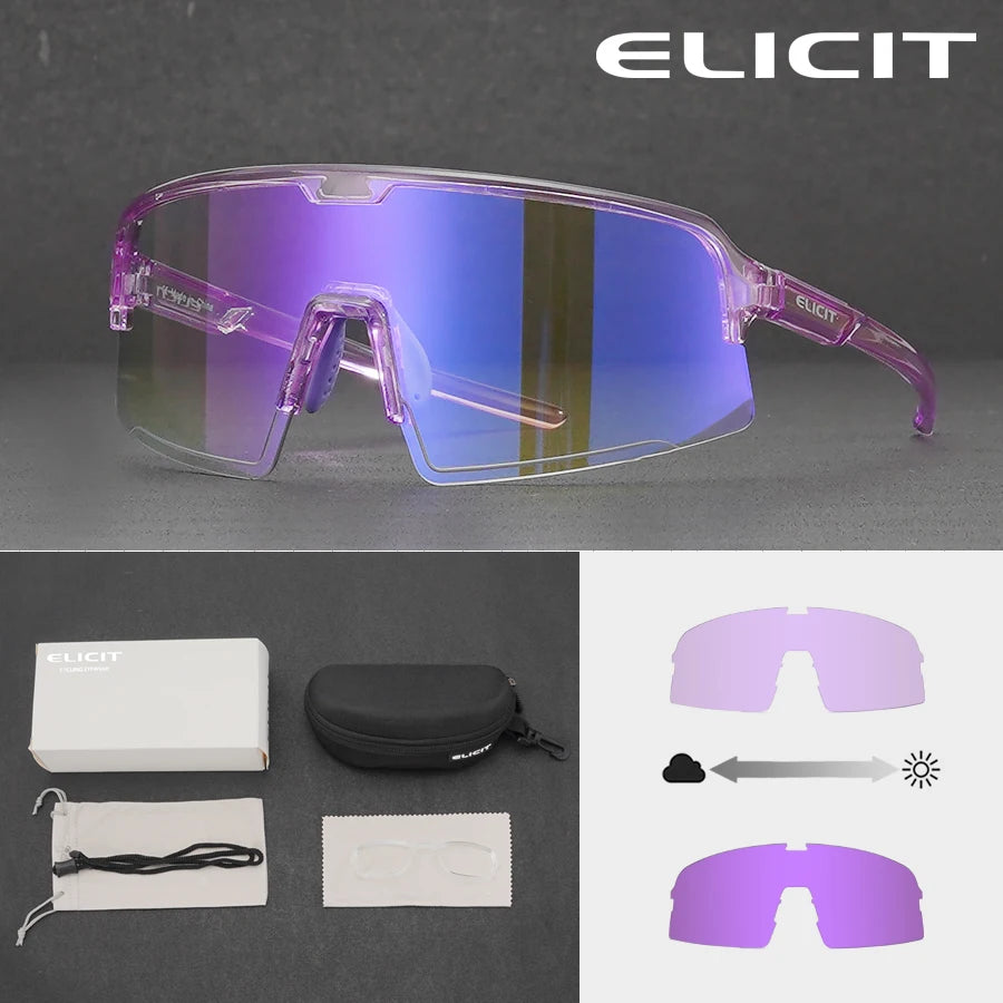ELICIT Photochromic Sports Cycling Glasses &ndash; Anti-Glare and UV Protection 04