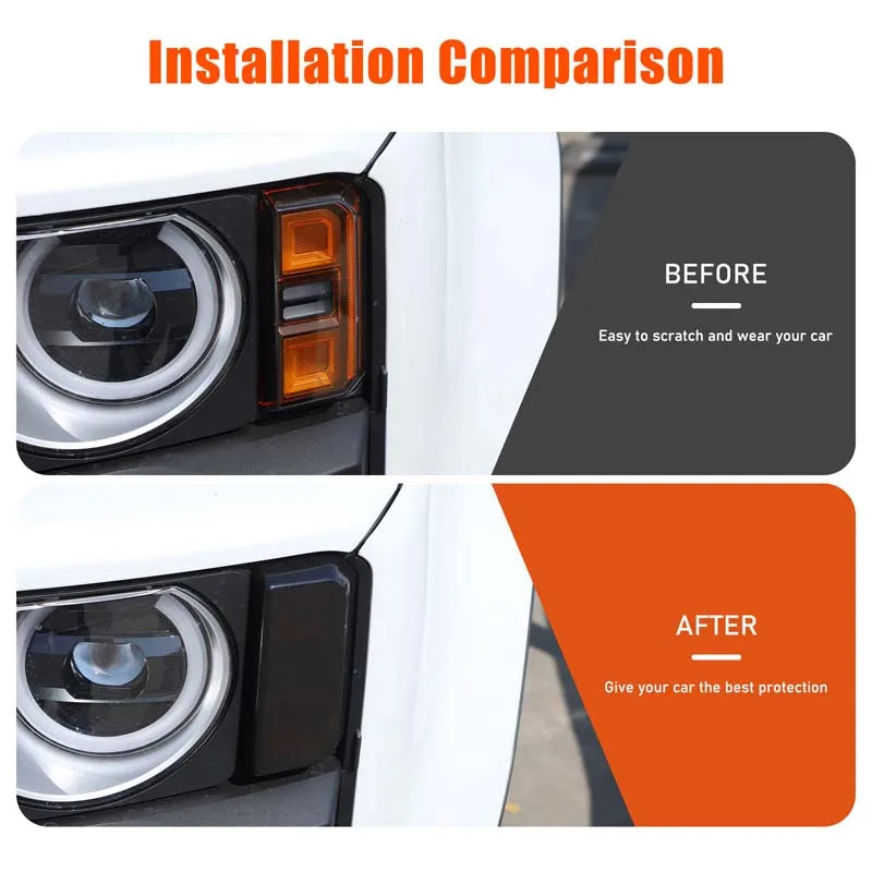 Pegatina de cubierta de luz ABS para Toyota Land Cruiser Prado LC250