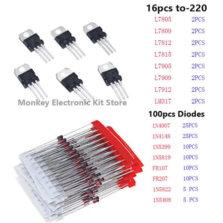 1818pcs Electronic Components DIY Kit &ndash; Comprehensive Versatility for Electronics Projects