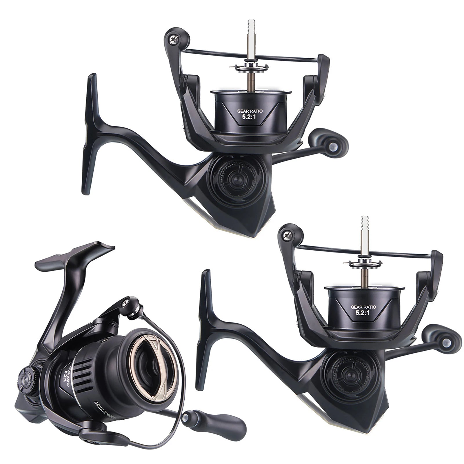 5.2:1 Speed Ratio Fishing Reel - Carbon Fiber &amp; Aluminum Alloy, Ideal for Saltwater Fishing