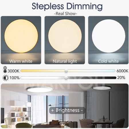 MARPOU Smart ceiling lamp led lamp for bedroom ceiling lights with Remote control Dimmable led lights for room Living room