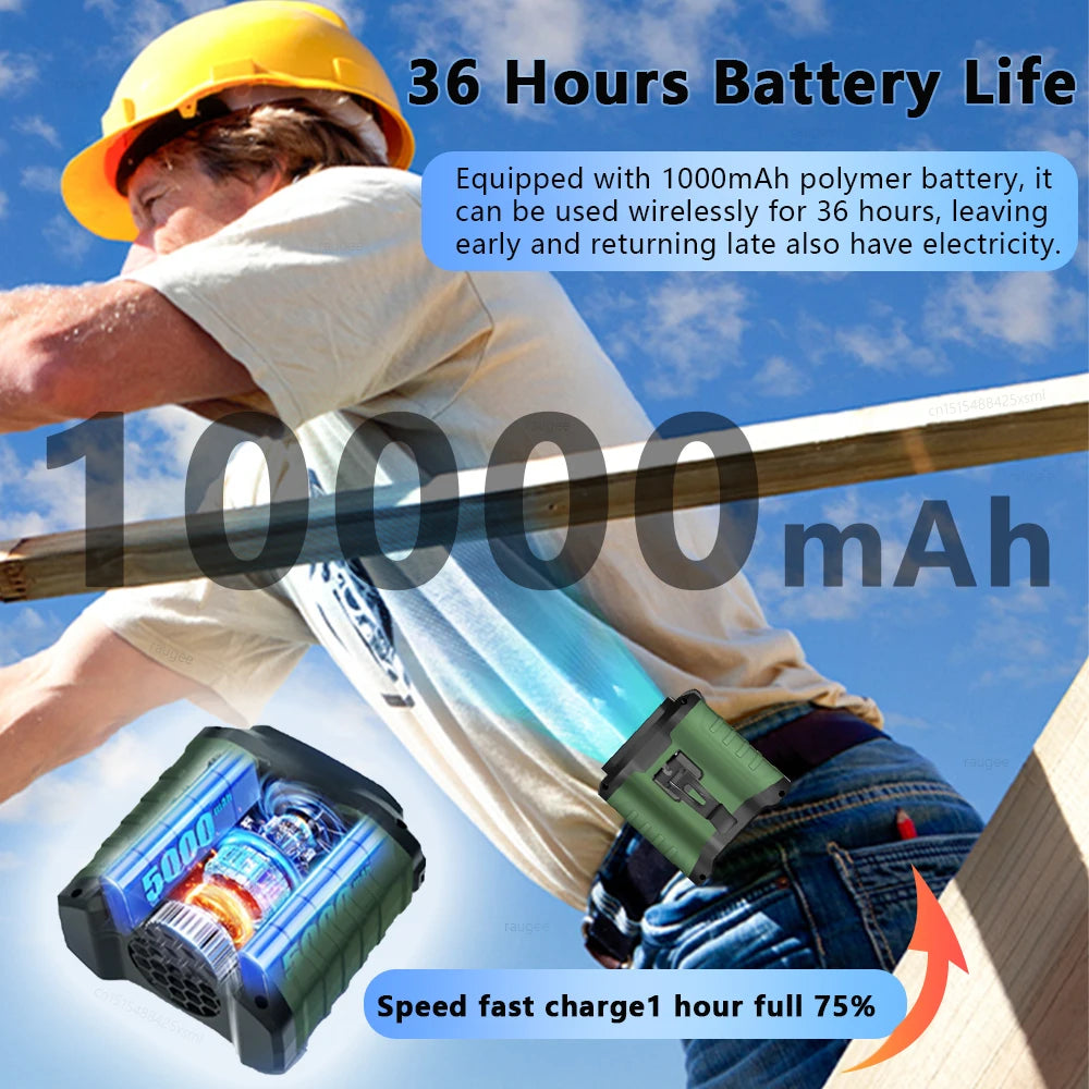 Raugee Portable Waist Clip Fan &ndash; 10000mAh Power Bank