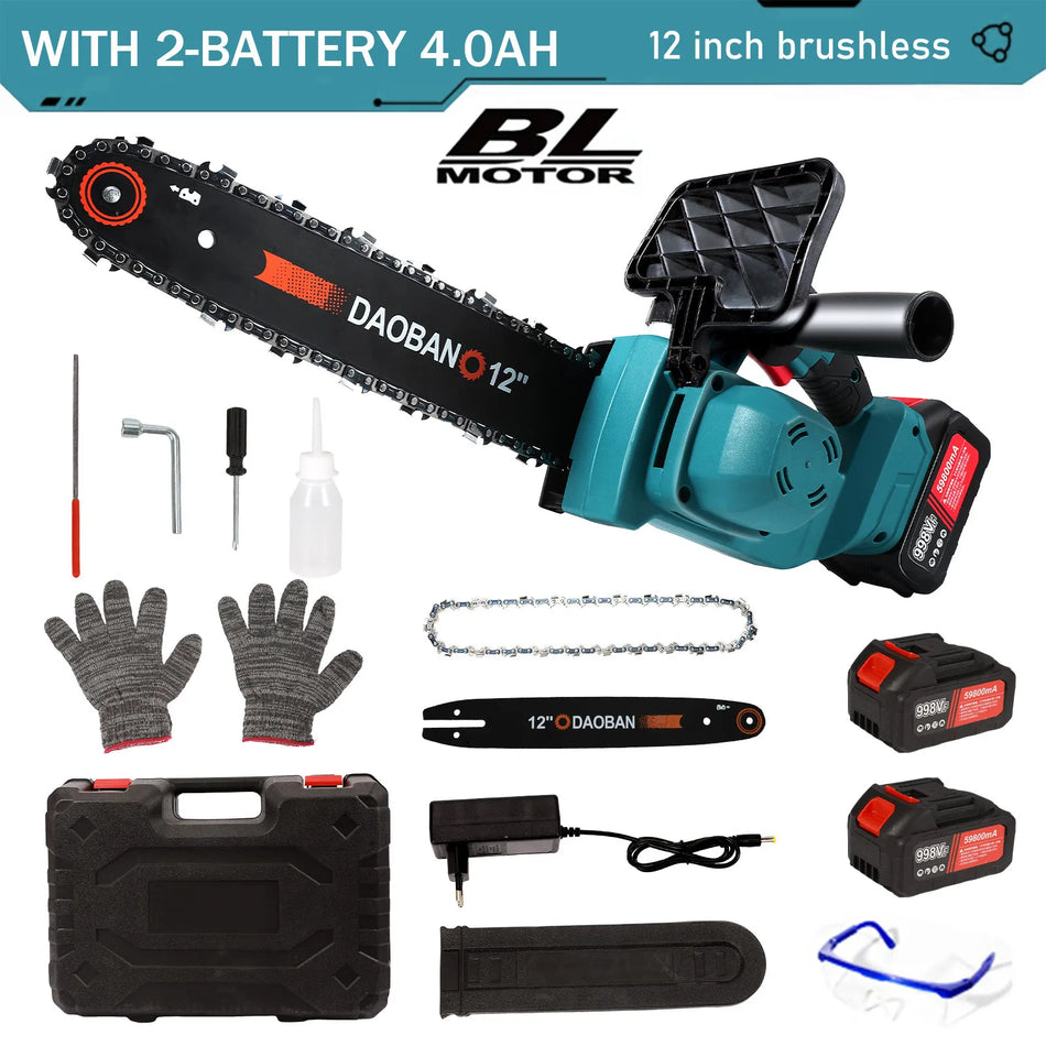 12 tuuman harjaton langaton moottorisaha – Tehokas puun leikkaus