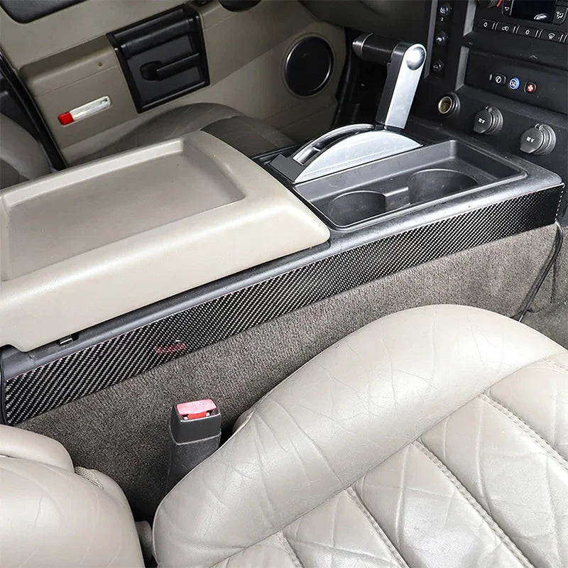 Mjuk kolfiber mittkonsolram för Hummer H2 2003 2007