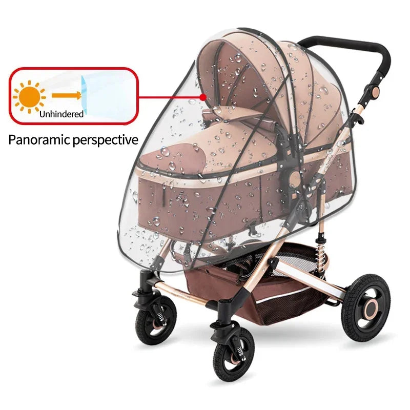 Universal Waterproof Pram Rain Cover for All-Season Protection