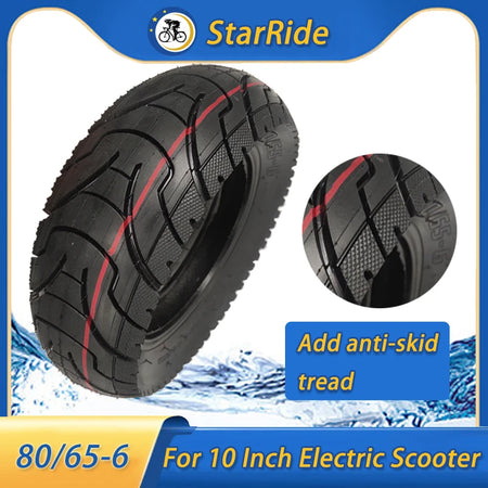 10 Inch Electric Scooter Tyre 80/65-6 for Enhanced Grip and Durability