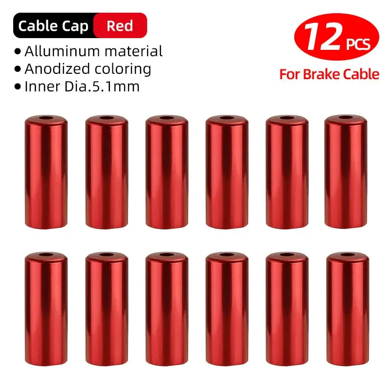 5mm Alloy Bicycle Brake Cable End Cap &ndash; Durable CNC-Machined Protection 5mm Brake RD 12pc / CHINA