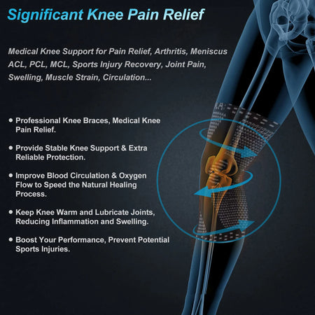 NEENCA Copper Knee Brace Knee Support with Patella Gel Pad &amp;Side Stabilizers for Knee Pain Sport Arthritis ACL Joint Pain Relief