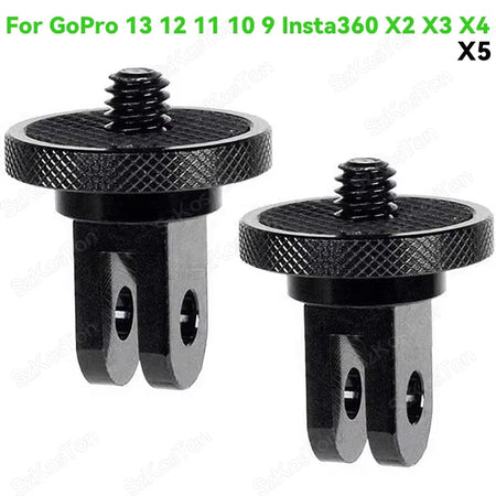1/4 Inch Screw Tripod Adapter 360 Rotating Mount Holder for GoPro &amp; DJI Cameras