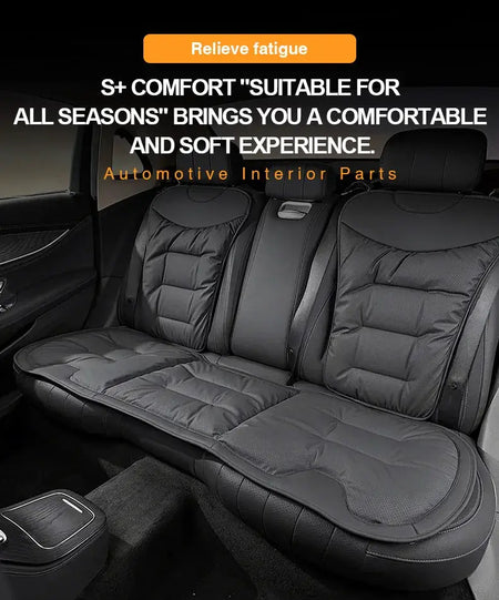 Vtear Universal Rear Seat Cushion PU Perforated Breathable Pad Car Bench Protector Soft Cotton Filled Mat All Weather Accessory by InterCyprus Trading Ltd