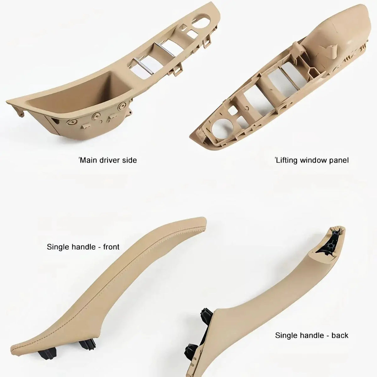 LHD RHD 7pcs Interior Door Armrest Panel Pull Handle With Leather Outer Cover For BMW 5 Series F10 F11 520i 523i 525i 528i 535i by InterCyprus Trading Ltd