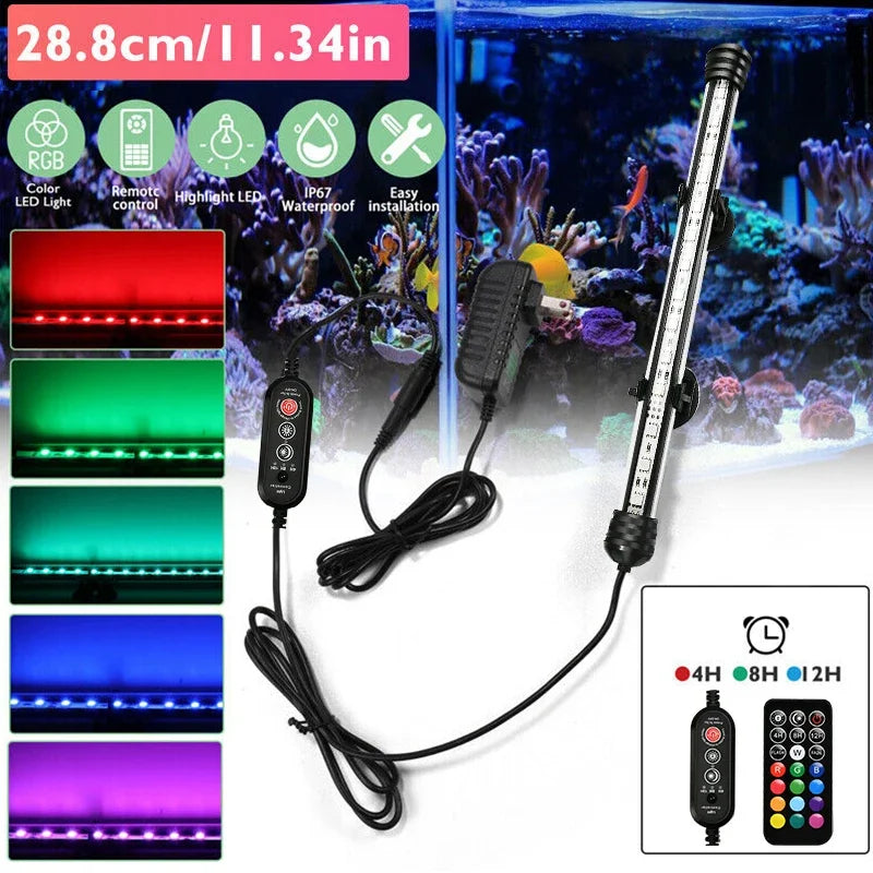 Aquarium 21 LED Light &ndash; Remote Control RGB Plant Growth Lighting 28.8cm EU