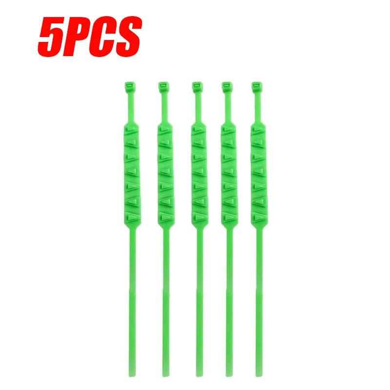 Universal Anti-Skid Snow Chains &ndash; Non Slip Cable Ties 5pcs green