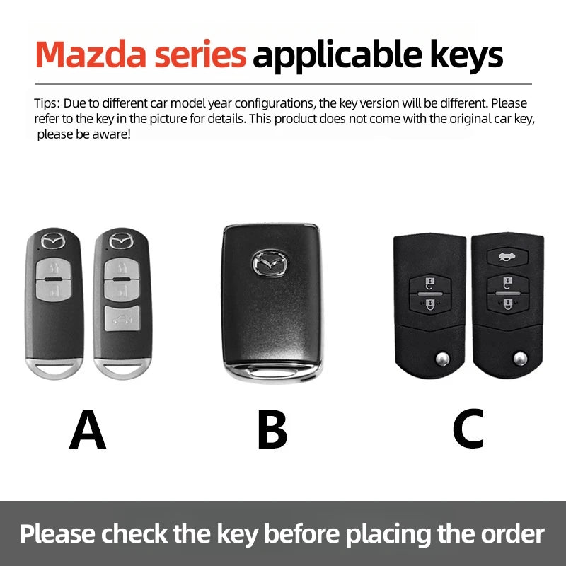 Калъф за ключ от кожа за Mazda CX-5 CX-30 CX-9 CX-8 CX-4 MX-5