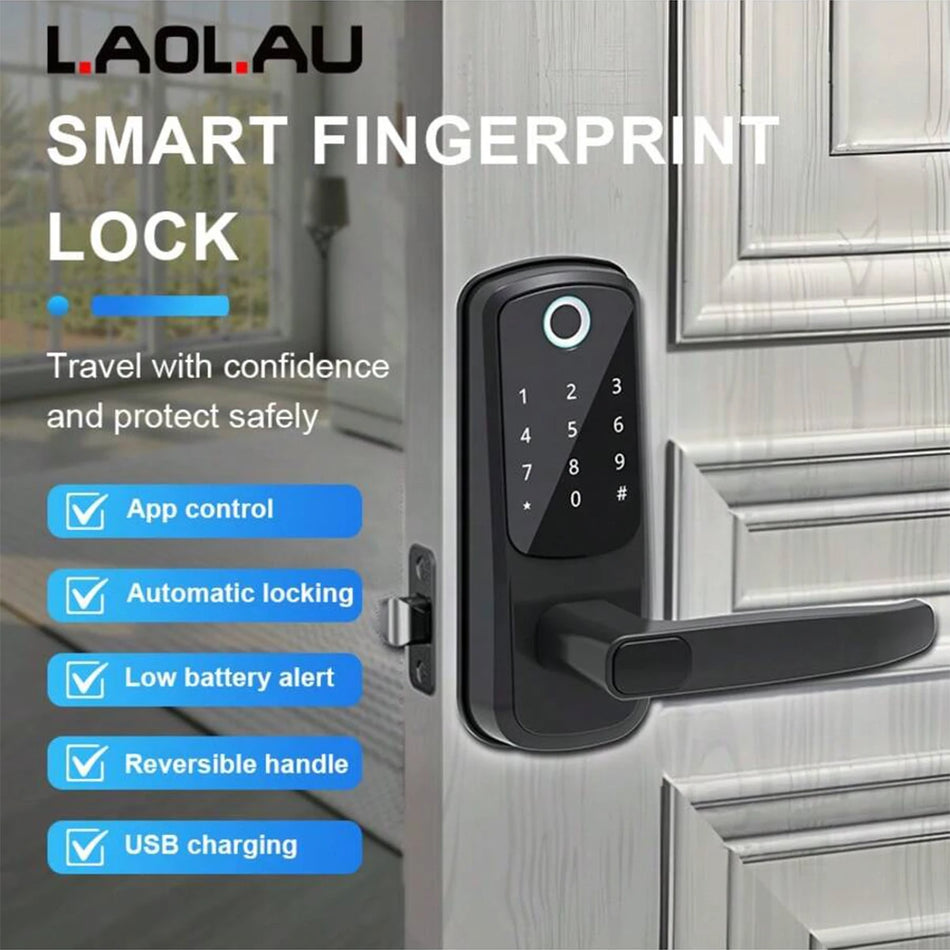 WiFi Smart Door Lock With Biometric Fingerprint And App Control