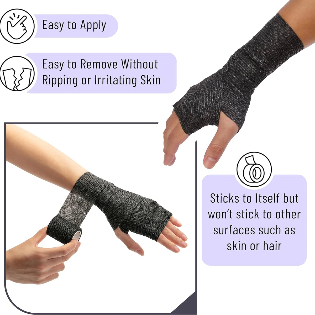 Self-Adhesive Elastic Bandage Wrap for Sports &amp; Tattoo Protection