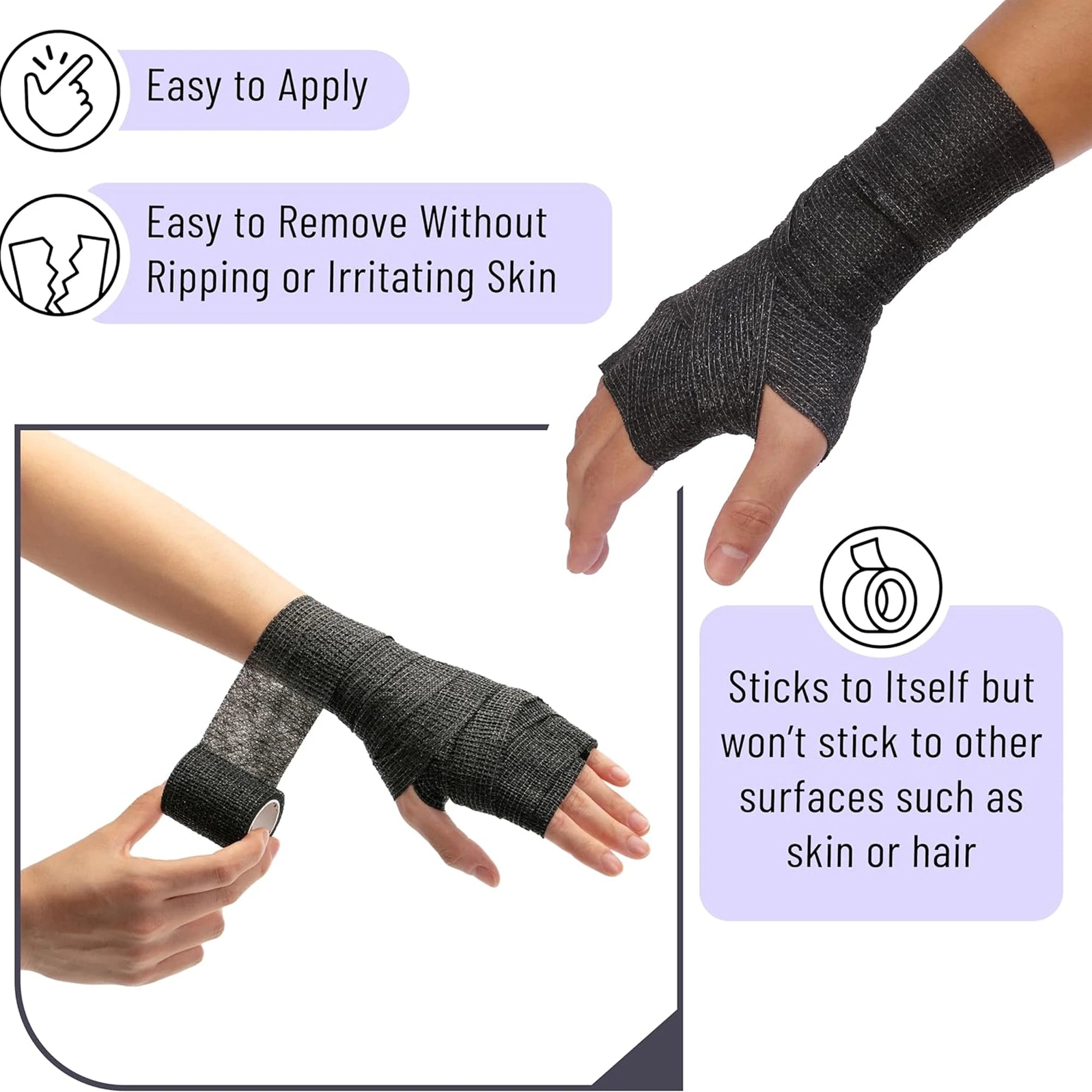 Self-Adhesive Elastic Bandage Wrap for Sports &amp; Tattoo Protection