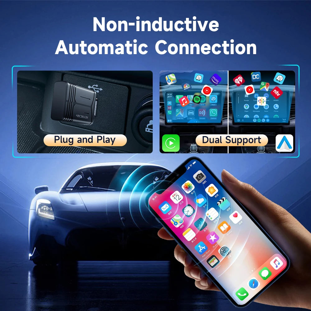 HEYINCAR 2025 2in1 Wireless Android Auto Adapter &ndash; Seamless Carplay Integration for Kia Models