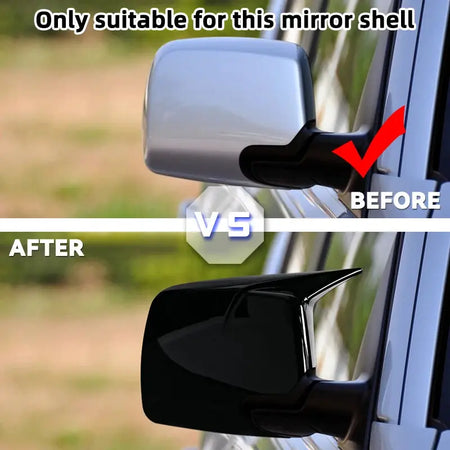 Left Right Side Wing Rearview Mirror Cover For BMW X3 E83 2003-2010 Black Cap Sticker Trim Mirror Shell by InterCyprus Trading Ltd