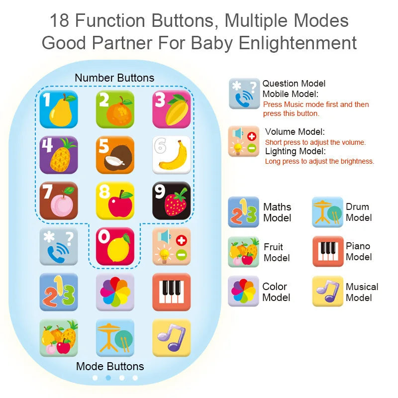 Children Simulation Phone Toy &ndash; Light And Sound Education