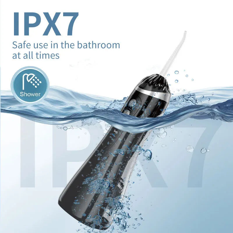 USB Rechargeable Oral Irrigator with 3 Modes &amp; 4 Nozzles | IP65 Waterproof