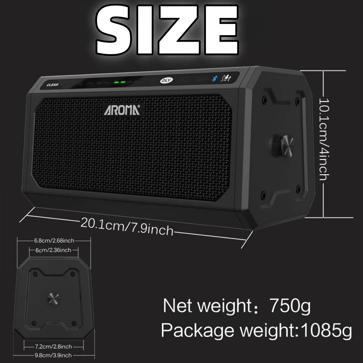 AROMA TG-08 10W Portable Electric Guitar Amp &ndash; 5 FX Drums
