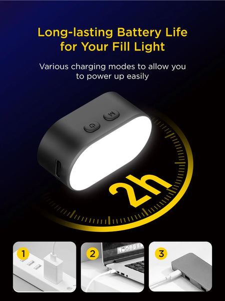 AOCHUAN RGB Magnetic Fill Light &ndash; Adjustable Brightness and Color Options