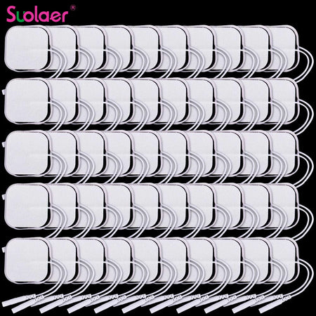SUOLAER Non-Woven Fabric Self-Adhesive TENS Electrodes Pads for Physiotherapy