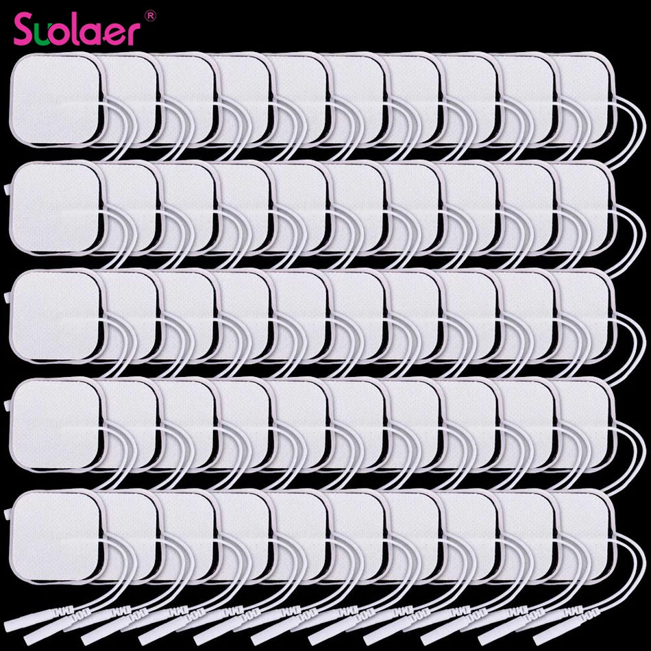 SUOLAER Non-Woven Fabric Self-Adhesive TENS Electrodes Pads for Physiotherapy