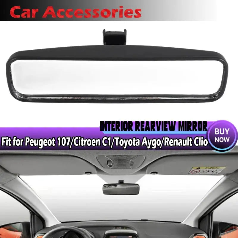ABS Adjustable Rear Mirror For Peugeot 107 Citroen C1 Toyota Aygo Renault Clio by InterCyprus Trading Ltd