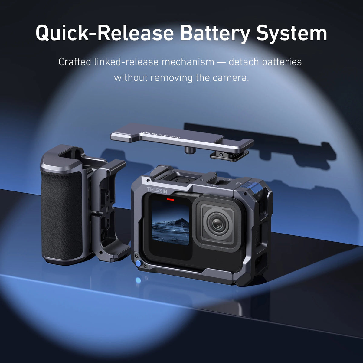 TELESIN StreetGrip Kit For GoPro HERO 9-13 &ndash; Aluminum Cage