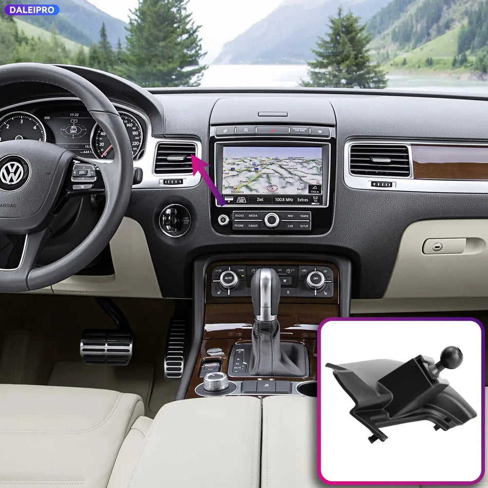 Car Phone Holder Base With 66W Charging For VW Touareg 2011 2017 by InterCyprus Trading Ltd