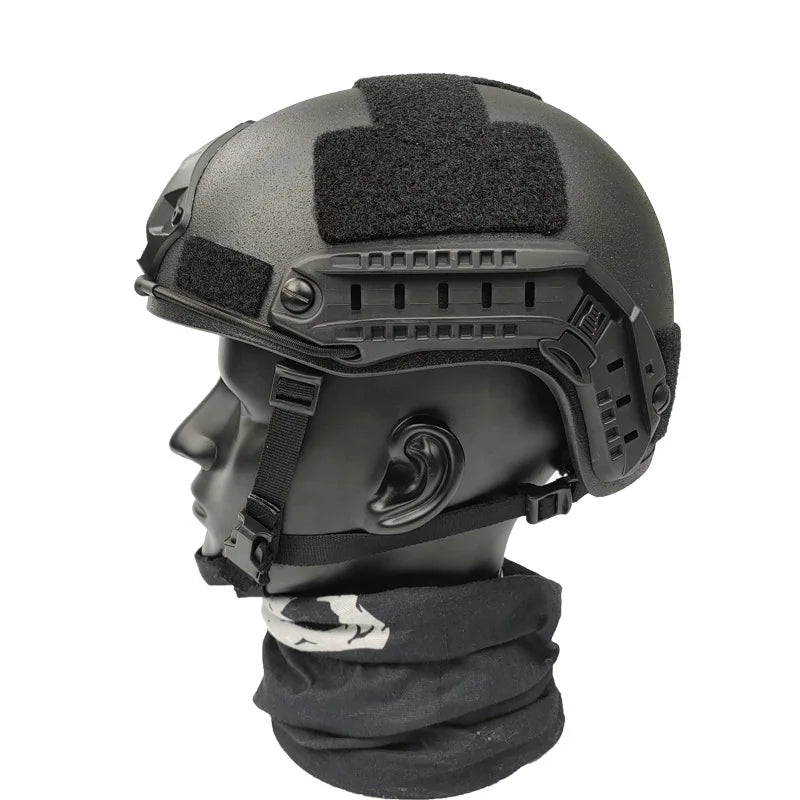 UHMWPE FAST High Cut Ballistic Helmet &ndash; NIJ IIIA Protection Black color